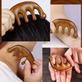 thumbnail image 2 of Peine de madera, peine multiusos Gua Sha para cuero cabelludo, peine de madera para el cabello, 2 of 5