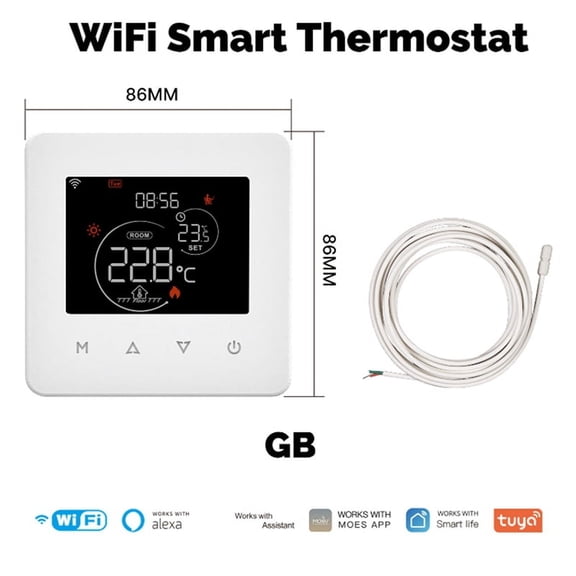 Tuya WiFi Thermostat Room Temperature Controller Electric Floor Heating Thermostat LED Touch Temperature Control Switch
