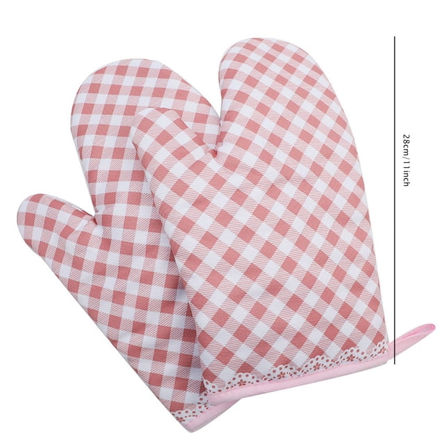 Guantes de cocina para horno microondas, almohadillas para ollas, resistentes al calor