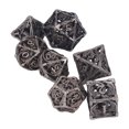 thumbnail image 2 of Hollow Dice Set,7pcs Table Game Metal Polyhedral Metal Dice Set Hollow Metal Dice Precision Engineered, 2 of 8