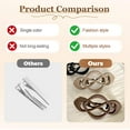 thumbnail image 4 of 4 Pack Vintage French Barrette Hair Clips, 2025 New Hair Accessories for Women, Strong Hold No Slip Styling (Style A), 4 of 8