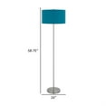 thumbnail image 5 of Sie 59 Inch Floor Lamp- Aqua Blue Linen Shade- Round Base- Silver Metal, 5 of 6