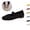 Black, variant on Womens Flats Relaxed Slip on Breathable Flat Shoes Mesh Closed Toe Mary Jane Shoes Lightweight Non Slip(Black)