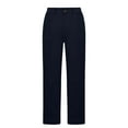 thumbnail image 4 of Women's High Waisted Dress Pants Stretch Wide Leg Sweatpants for Casual, Work, Streetwear Elastic Waist Straight Trousers with Pockets Navy XXL, 4 of 6