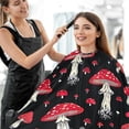 thumbnail image 2 of Dreamtimes Red Mushroom Salon Cape, Hair Cutting Cape with Snaps, Professional Large Barber Stylist Hairdresser Cape, Waterproof Machine Washable, 65" x 55”, 2 of 7