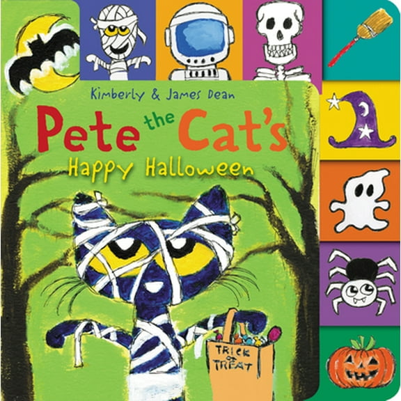 Pre-Owned Pete the Cat's Happy Halloween : A Tabbed Board Book for Kids (Board Book) 9780062868442