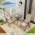 thumbnail image 2 of Costway 2 PCS Patio Folding Dining Chair with 7-Level Adjustable High Backrest for Garden Brown, 2 of 10