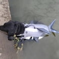 thumbnail image 4 of Dog Life Jacket Ripstop Shark Dog Safety Vest Adjustable Preserver with Buoyancy and Durable Rescue Handle(grey), 4 of 8