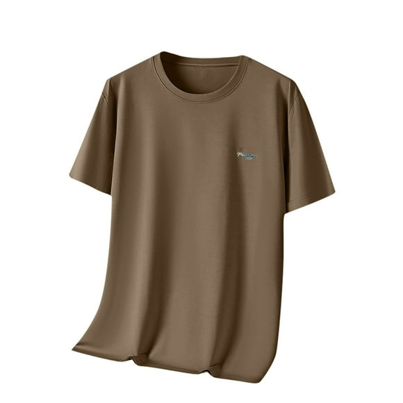 AherBiu Mens T-Shirts Crewneck Cotton Tshirts Casual Basic Soft Comfy Tee Shirts Summer Lightweight Short Sleeve Shirts Solid Color
