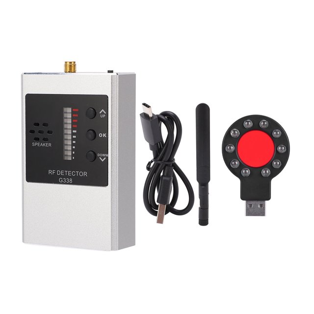 Detector de cámara G338, probador de señal inalámbrico, campo magnético RF, kit de herramientas de detección GPS con batería