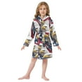 thumbnail image 6 of FORMRS Niños Bathrobe Unisex Hooded Robe Soft Plush Pajamas Sleepwear, Size 2-3T, American Eagle Pattern, 6 of 7