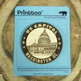 thumbnail image 1 of US Capitol Wood Engraved Round Fridge Magnet Souvenir Gift, 1 of 4