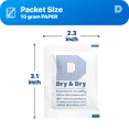 10 Gram [60 Packs] "Dry & Dry" Premium Silica Gel Packets Desiccant