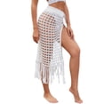 thumbnail image 6 of Sngxgn Women's Summer Solid Split Hem Mini Skirt(White,L), 6 of 7