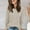 Beige, variant on Long Sleeve Shirts for Women Novelty Solid Color Crewneck Pullover Tunic Tops Classic Fit Workout Casual Dressy Blouses