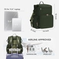 thumbnail image 6 of Diaper Bag Backpack for Mom/Dad with Changing Pad, Multi-Function Neoprene Large Newborn Baby Maternity Bags Travel Tote with Insulated Pockets Green, 6 of 10