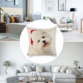 thumbnail image 3 of Cute Coton de Tulear Dog with Santa Hat Linen toss pillowcase decoration pillowcase gifting preferred 24x24 inch cushion cover 2 sets sofa pillowcase sofa bedroom living room car, 3 of 8