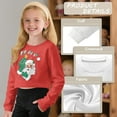 thumbnail image 6 of COEQINE Girls Crop Tops Long Sleeve Sweatshirt for Fall, Soft Everyday Crewneck Pullover Loose Fit T-Shirts for 13-14 Years Teen Kids, Santa Claus Ho Ho Ho, 6 of 7