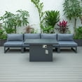 thumbnail image 4 of Patio Furniture Set Outdoor 5 Piece Chairs & Fire Pit Table - Weather Resistant Aluminum Seating, 4 of 5