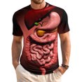 thumbnail image 2 of liilaimic Anatomy Tshirts Funny Skeleton Body Organs Men's Short Sleeve Novelty Crewneck Tee Shirt Daily Wear, 2 of 8