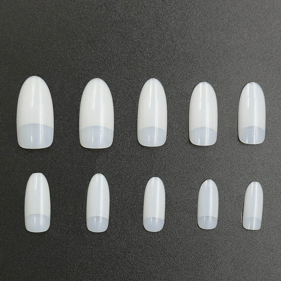 Aellinatey Almond Nail Tips Clear And Natural Acrylic Nail Tips 500 Pieces Clear Almond