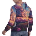 thumbnail image 6 of Naloa Dreamy Dandelion Sunset Men's Casual Hooded Collar Drawstring Hoodies Pullover Sweatshirts Casual Long Sleeve Shirts-4X-Large, 6 of 7