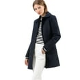 thumbnail image 3 of INSPIRE CHIC Manteau d'Hiver pour Femme à Simple Boutonnage Mi-Long Bleu m, 3 of 7