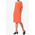 thumbnail image 3 of Robe T-Shirt Midi Longueur Genou à Manches Courtes Ajustée pour Femmes, 3 of 6