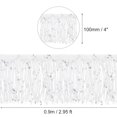 thumbnail image 2 of Uxcell 1 Yard of 4" White Sequin Fringe Trim DIY Tassel Trim, (2.95 ft/0.9m), 2 of 6