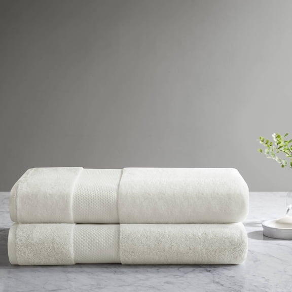 2 PCS 35x70" - 2PK 100% Cotton Bath Sheet Set White