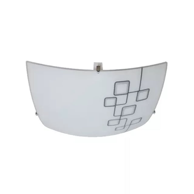 Lámpara Plafón Maxxi 7x29x29 Vidrio Mate Decorado Interior