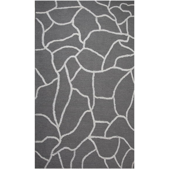 Rizzy Rugs Bixby Area Rug BX06GR Modern Tan, 5' x 7' 6", Gray