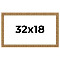 32x18 Frame Black and Gold Distressed Solid Wood Sonoma Picture Frame | 1.625 Inch Moulding Width |