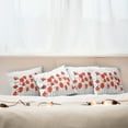 thumbnail image 7 of Ambesonne Nature Throw Pillow Cover 4 Pack, Summer Poppy Flowers, 24", Vermilion and Pearl, 7 of 7