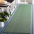 thumbnail image 2 of SAFAVIEH Courtyard Sloan Solid Indoor/Outdoor Runner Rug, Dark Green/Beige, 2'3" x 8', 2 of 10