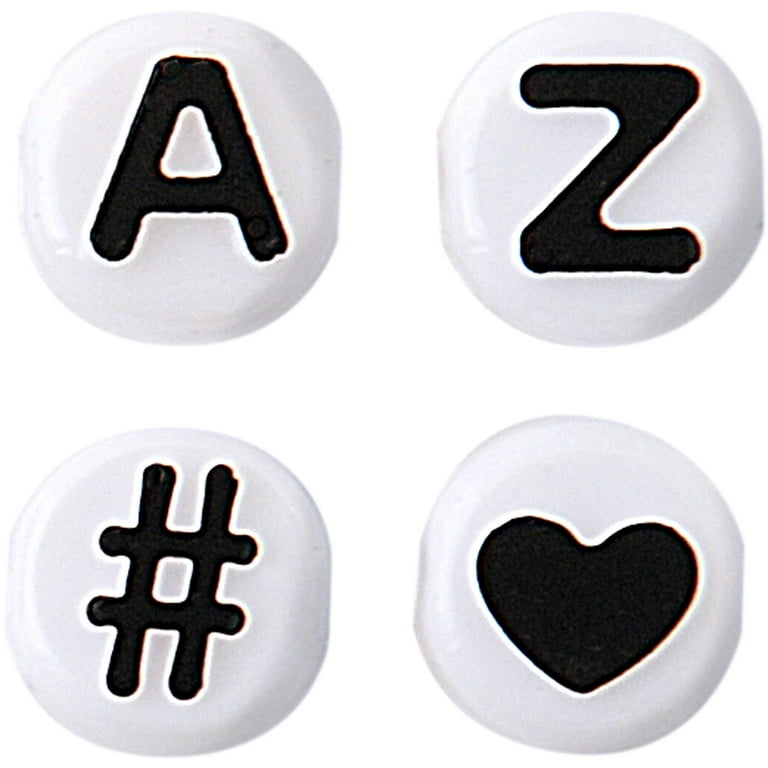  KitBeads 200pcs Black Acrylic White Heart Beads Flat Round Love  Heart Beads Pony Coin Disc Heart Beads for Jewelry Making Bracelets  Necklace Bulk : Arts, Crafts & Sewing