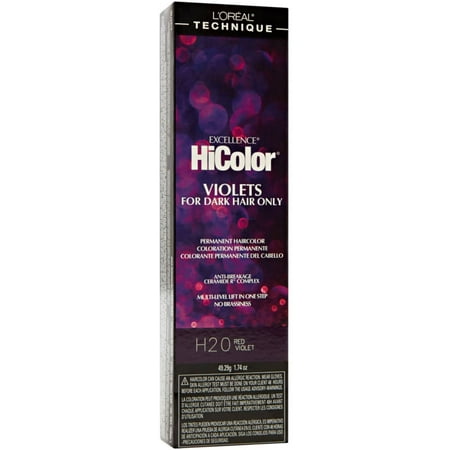 2 Pack - L'Oreal Technique Excellence HiColor Permanent Hair Color (H20 Red Violet) 1.74