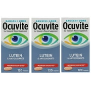 Ocuvite Eye Vitamin & Mineral Supplement Tablets, Lutein & Antioxidants, Nourish Your Eyes, 120 Count (Pack of 3)