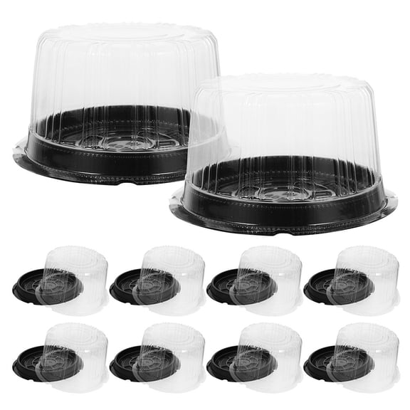 ibasenice Clear Round Cake Boxes for Mousse Cakes and Birthday Parties, 25 Pieces, and Elegant Packaging
