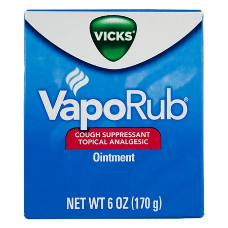 Vicks VapoRub Cough Suppressant Topical Analgesic, 6 oz (2 pack)