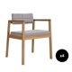 thumbnail image 1 of Set de 4 Sillas de Comedor de Madera con Tapizado de Tela, Sillas para Comedor, Cocina y Escritorio, Midtown Concept Gin, Roble y Gris Claro, 1 of 5