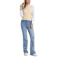 thumbnail image 2 of INSPIRE CHIC Women's Pullover Knit Sweaters Solid Color V Neck Sleeveless Sweater Vests XL Beige, 2 of 6