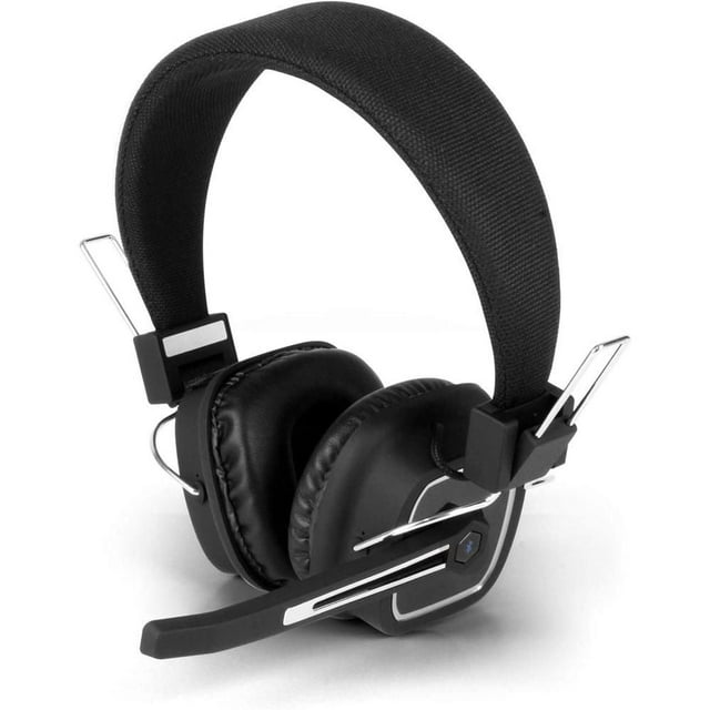 Casque stéréo sans fil Bluetooth Aluratek avec microphone à perche, comprend un dongle Bluetooth ABHS02F