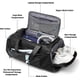 thumbnail image 2 of Gym Duffle Bag Waterproof Sports Duffel Bags Travel Weekender Bag for Men Women Overnight Bag with Shoes Compartment Black, 2 of 4