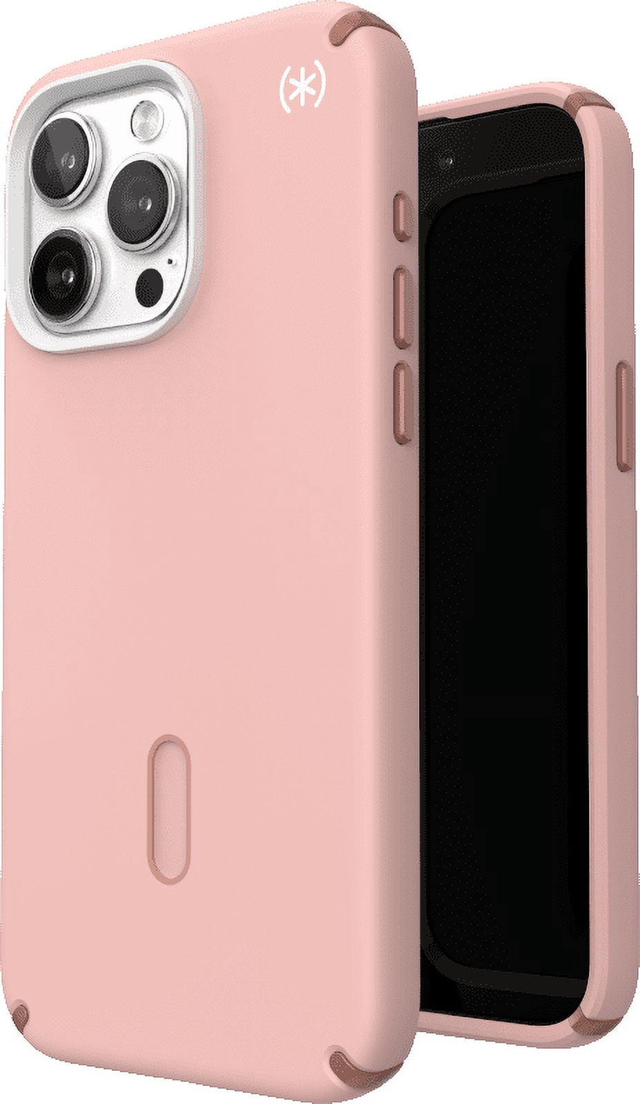 Speck iPhone 15 Pro Max Case-Presidio2 Pro-ClickLock-MagSafe-6.7 Inch Phone Case-Dahlia Pink/Rose Copper/White
