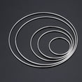 thumbnail image 3 of PTOOTP 3Pcs Silver Electroplated Metal Ring for Dreamcatcher and Handmade Craft Frames, 3 of 8