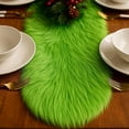 thumbnail image 2 of FabricLA Dk Turquoise Faux Fur Table Runner – Fluffy Snow Christmas Table Runner | Faux Fur Runner for Dresser Top & Dk Turquoise Fur Décor, 2 of 9