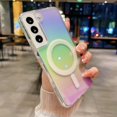 thumbnail image 1 of Laser Color Changing Phone Case for Samsung Galaxy S22, Color-Plated Magnetic Protective Case (Colorful,for Galaxy S22), 1 of 6