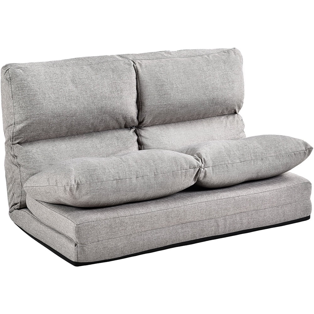 Kepooman Adjustable Folding Fabric Floor Sofa for Living Room Bedroom, 79.6" x W38.2", Gray Kepooman Adjustable Folding Fabric Floor Sofa for Living Room Bedroom, 79.6" x W38.2", Gray