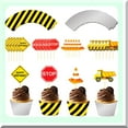 thumbnail image 3 of BuildZone Cupcake Creations Kit - 24pc Construction Toppers & Wrappers Set. Perfect for Kids Birthday Parties, Cake & Muffin Decor. Get creative with this fun baking supply!, 3 of 5